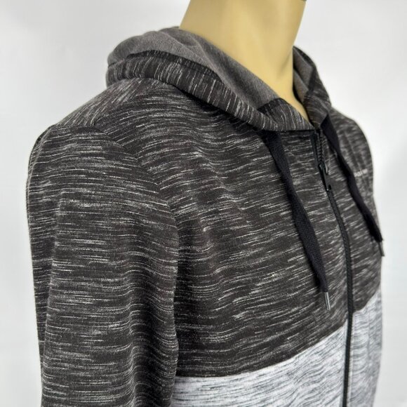 Buffalo David Bitton mens colorblock full zip hoodie gray black pockets size M - Picture 6 of 13